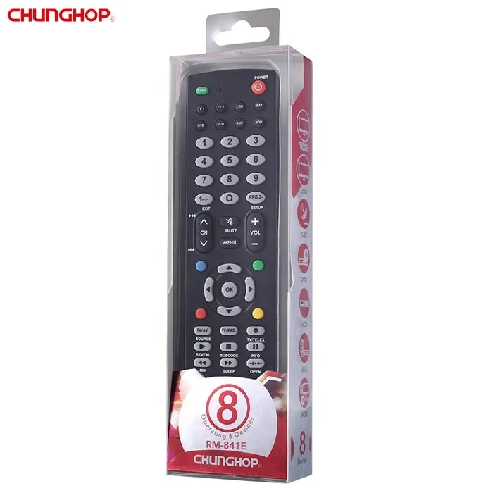 Chunghop RM-841 remote controls  8 in 1 universal remote control for Sony Sanyo Toshiba Samsung Hitachi