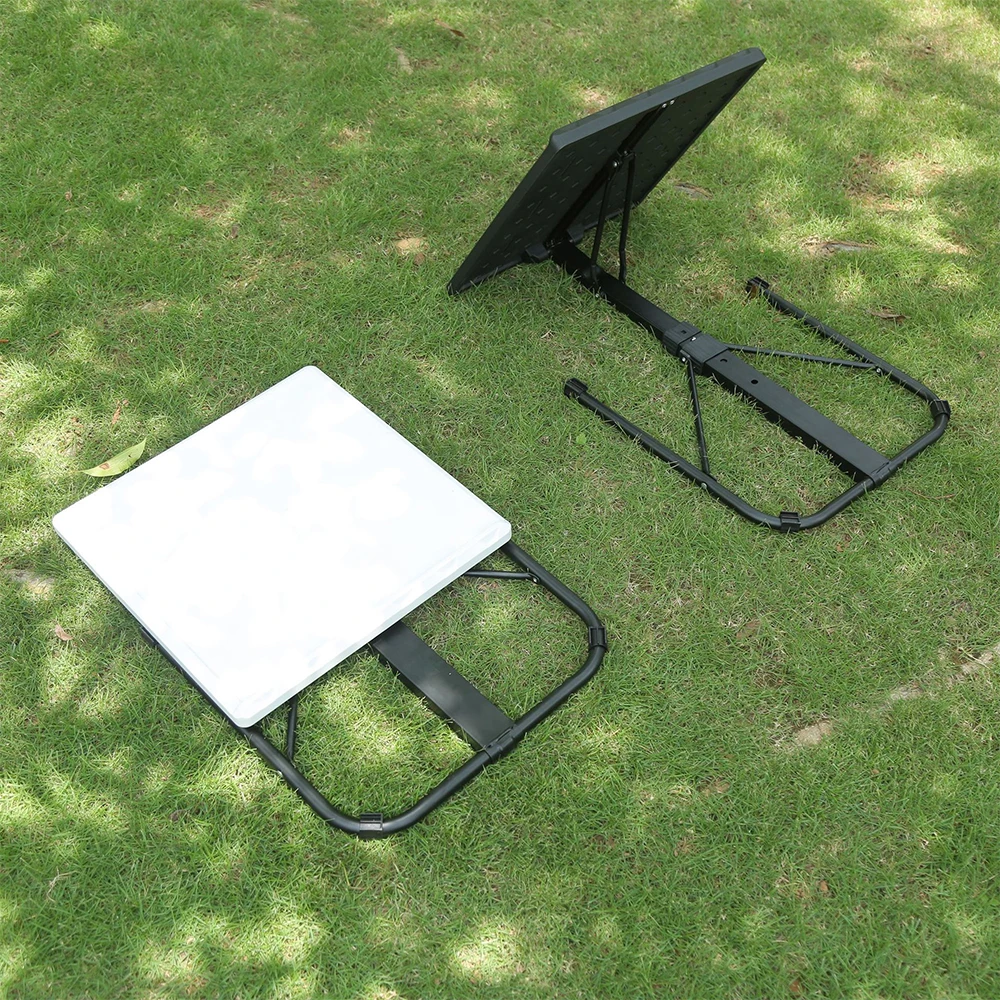 Cheap Computer Desk Black And Grey and adjustable plastic foldin Laptop Desk with folding leg for sale