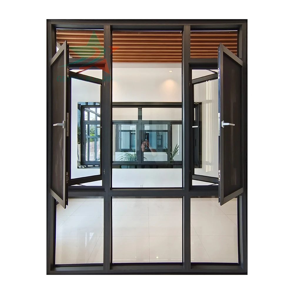 Professional Design Customizable Double Glazed window Florida Product Approval Windows Aluminum Thermal Break Casement Windows