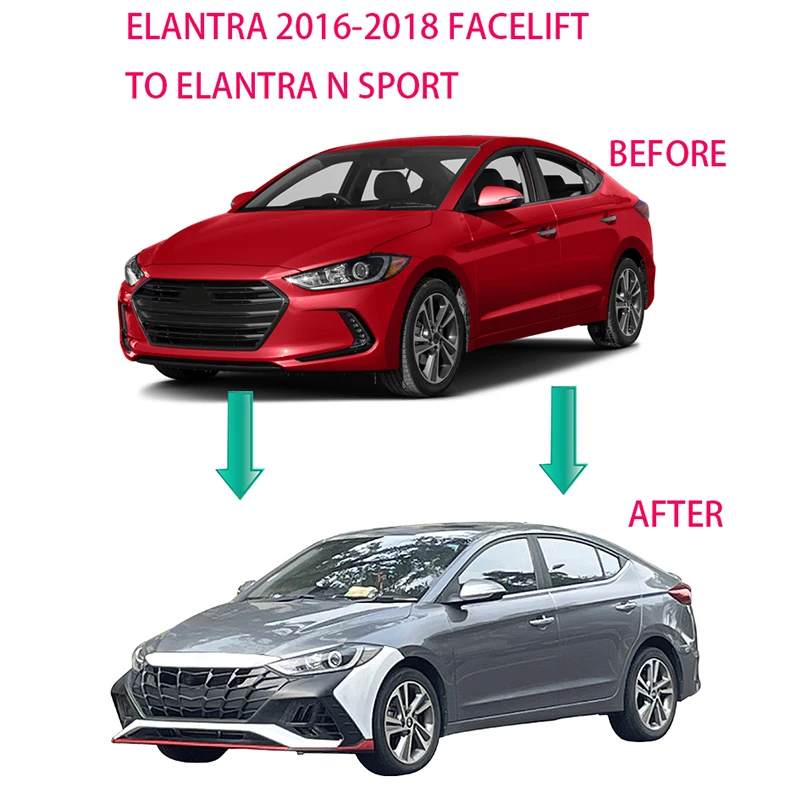 2016 2017 2018 2019 ELANTRA BODY KIT UPDATE TO 2023 2024 ELANTRA N SPORT