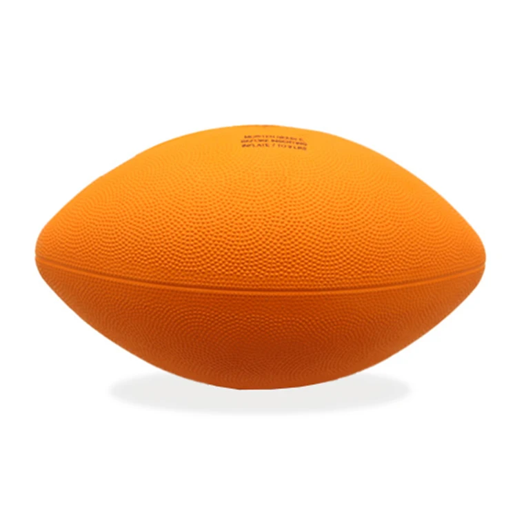 High Quality Orange Outdoor Team Sports Training Equipment Children Kid Game Beach Toy Match Rugby Ball Size 9With Printed Logo