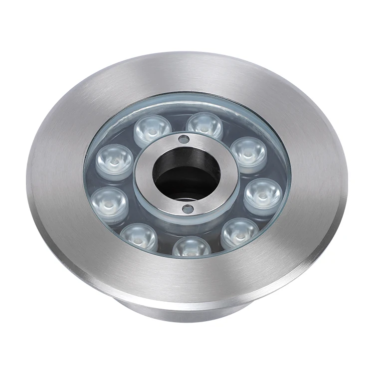 Runhualighting outdoor landscape underwater Fountain lights Stainless steel 304 RGB IP68 waterproof led swimming pool lighting