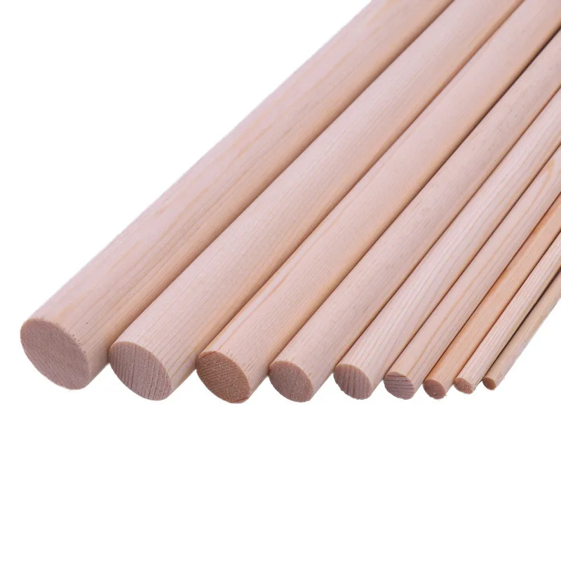 Factory Direct Finished Round Straight and Smooth dowels wooden sticks wood round rod dowel rods birch
