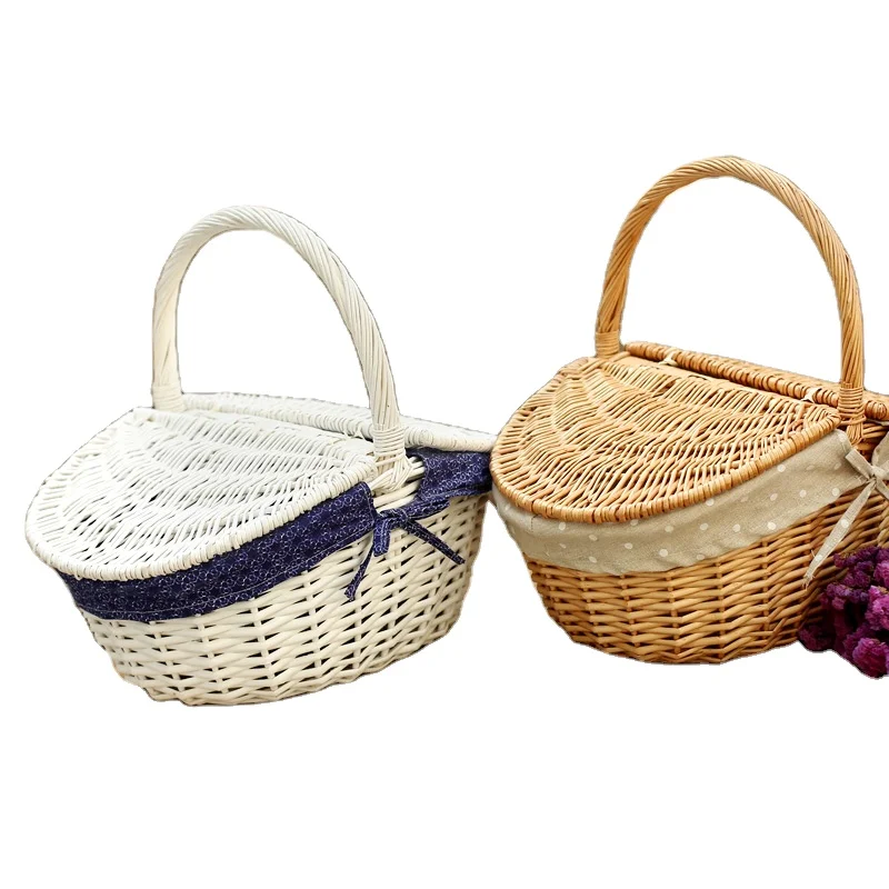 YRMT, корзина для пикника из ивы с подкладкой, корзина для пикника ручной работы