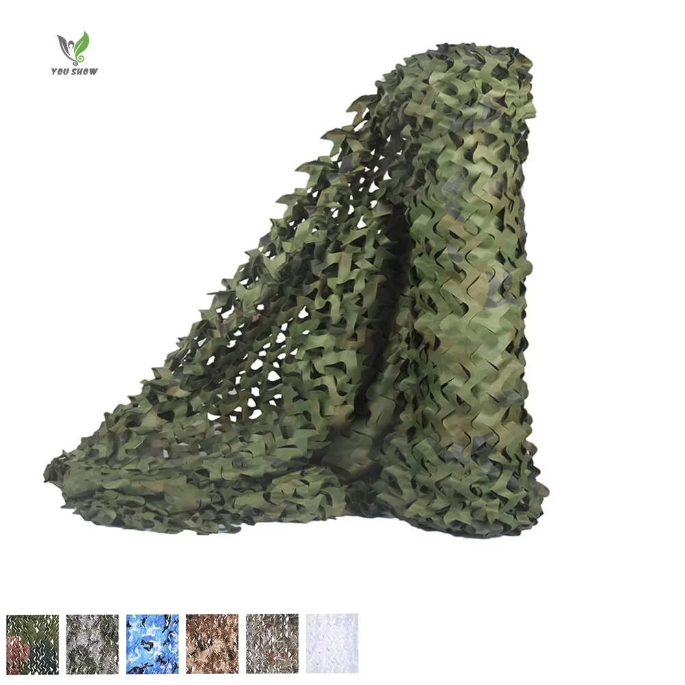 ODM Camo Netting Double Layer ThermalTactical Anti Radar Shade Woodland Desert Snow Camouflage Camo Net With Grid Frame