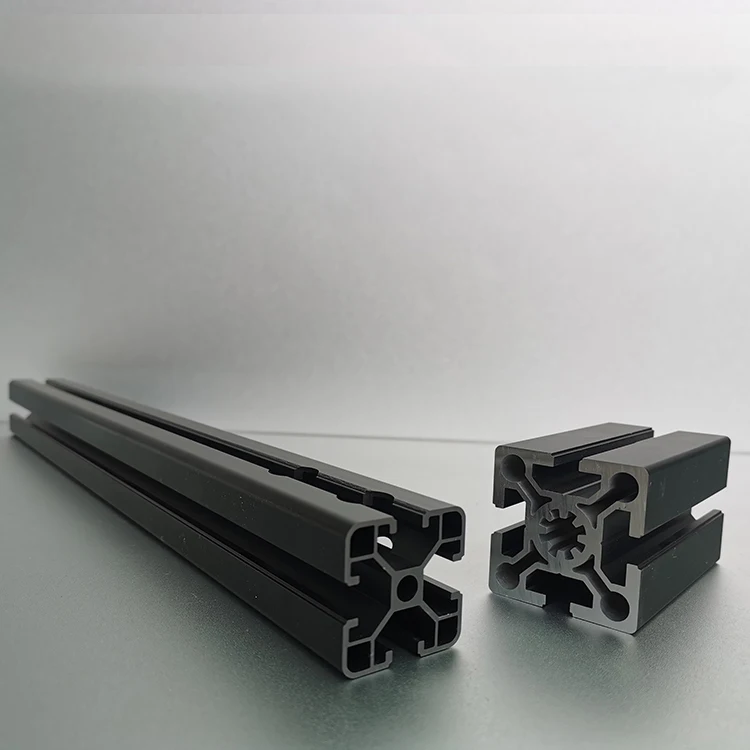 black anodize T slot 2020 3030 4040 5050 8080 extruded aluminum alloy frame profile aluminum extrusion industrial alu profile
