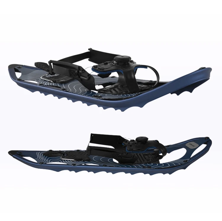 Light Weight Sawtooth Aluminum Snowshoes with TPU deck Snowshoes with EVA padded Toe Box BOA Binding  with Heel Lift for Adults