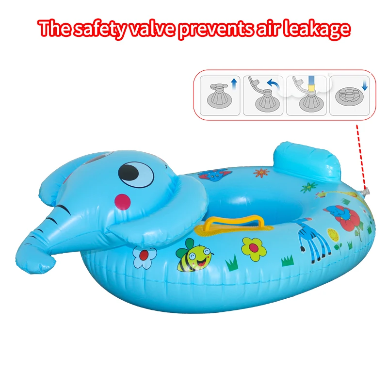 Elephant inflatable baby inflatable swimming ring with thickened seat ring to prevent rolling