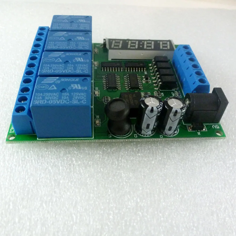 CE007 DC 12V 4 Channel Multifunction Cycle Delay Timer Relay Module for Timing Loop Interlock Self-locking