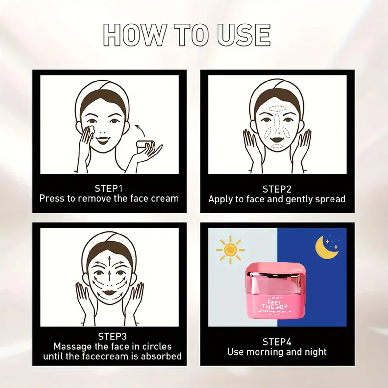 Halal cosmetic face cream Feel happy cream face cream for glowing skin brighten skin dullnesshelps fade darkspots