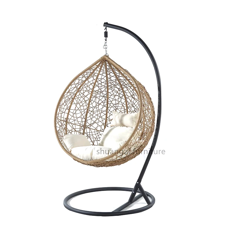 Porch Hanging Hammock Rope Swing Outdoor Furniture Hotel Outdoor Rattan Hanging Bed Patio Swing Chair for Sale