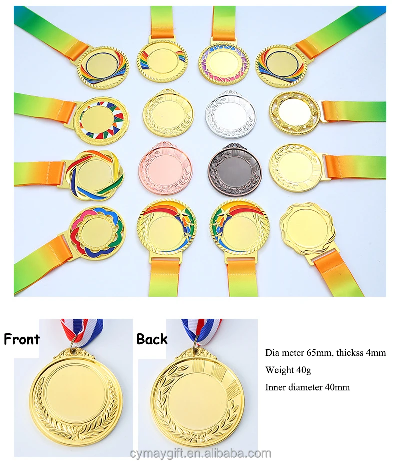 Custom blank medal honor Bronze gold silver kindergarten karate games gold military prize medals
