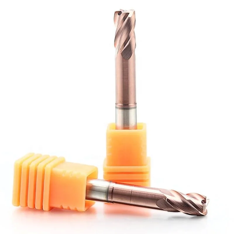 High Performance Solid Carbide End Mills 2 flute reduced shank milling cutter cnc end mill square flat cutting tool