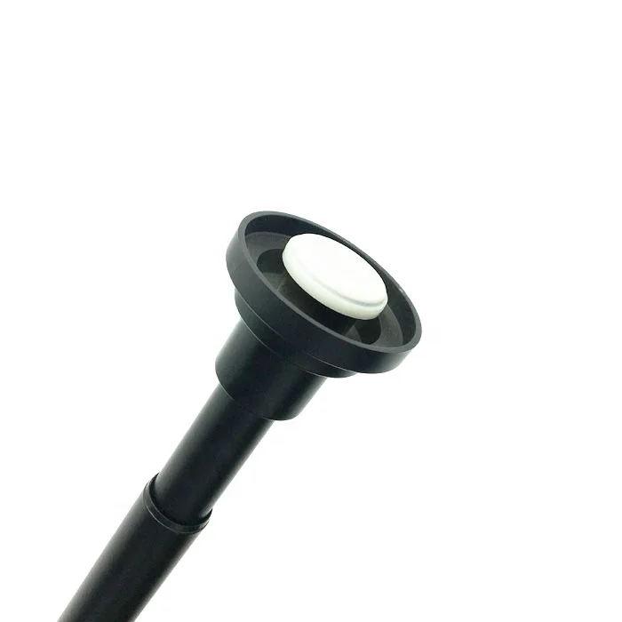 
2020 Lingquan factory new design senior black decor shower tension rod extend tension pole for bathroom 