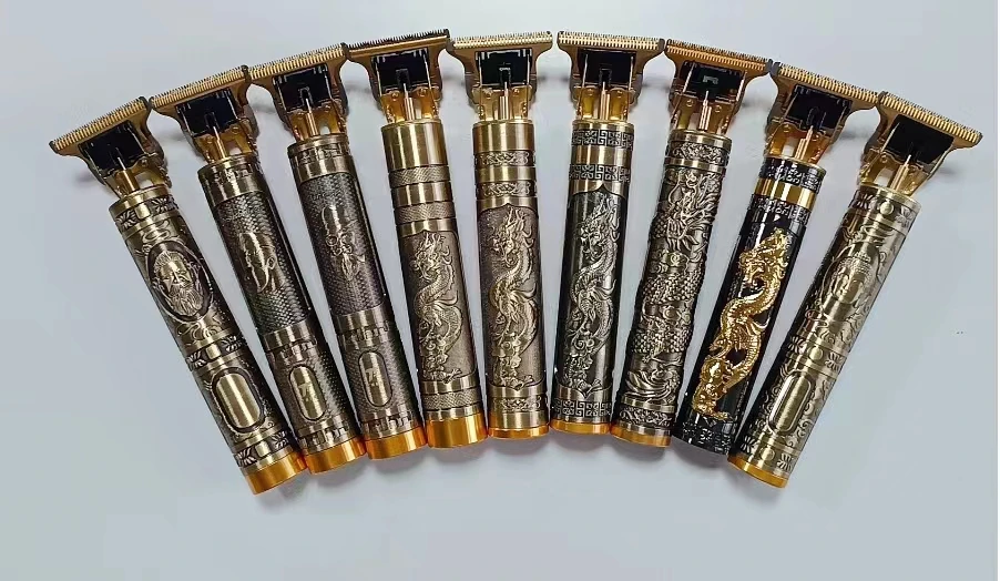 Cheap Price Professional Rechargeable Gold Dragon Vintage T9 Electric Hair Trimmer Unique For Men Baby Hair Cutting Machine