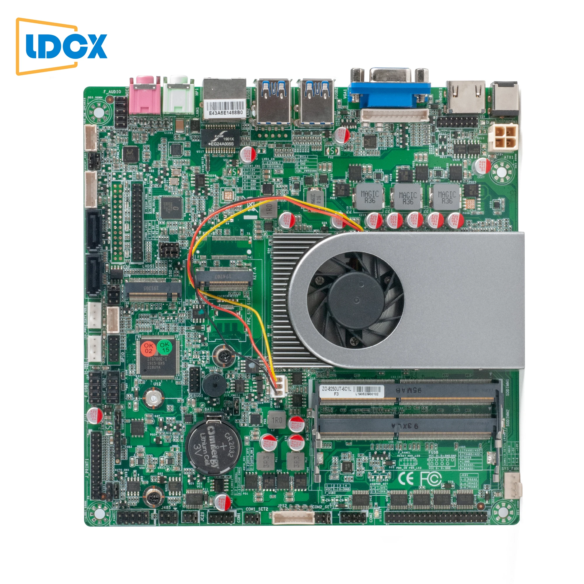 
Ldcx core i5 8250u ddr4 thin itx Mini industrial control dual network motherboard 