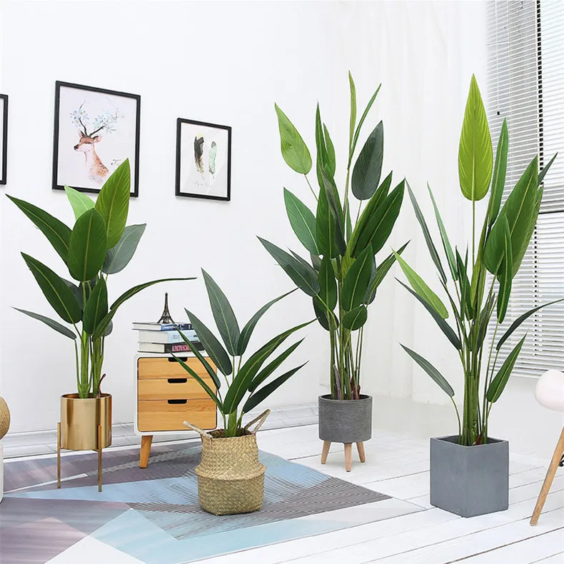 Europe large modern simple black pot landscape canna artificial large plant ornamental plants home decoration and garden