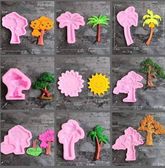 3D Tree Stump Shape Succulent Plant Flower Pot fondant Silicone Mold Gypsum Cement Fleshy Flower Bonsai DIY scented Candle Mould