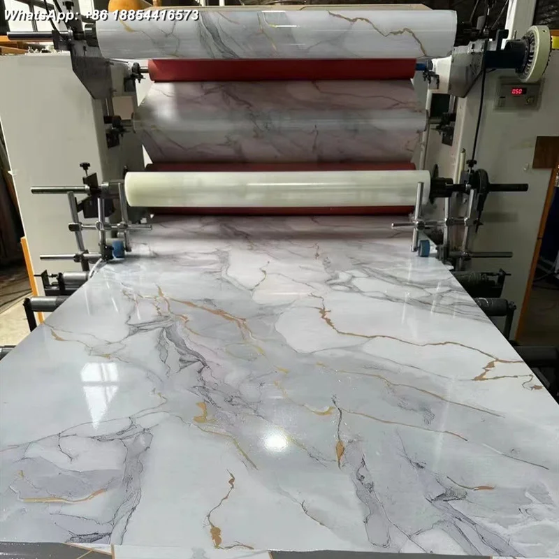 PVC Marble Sheet tv wall decoration board Bamboo charcoal WPC PVC foam wall Panel