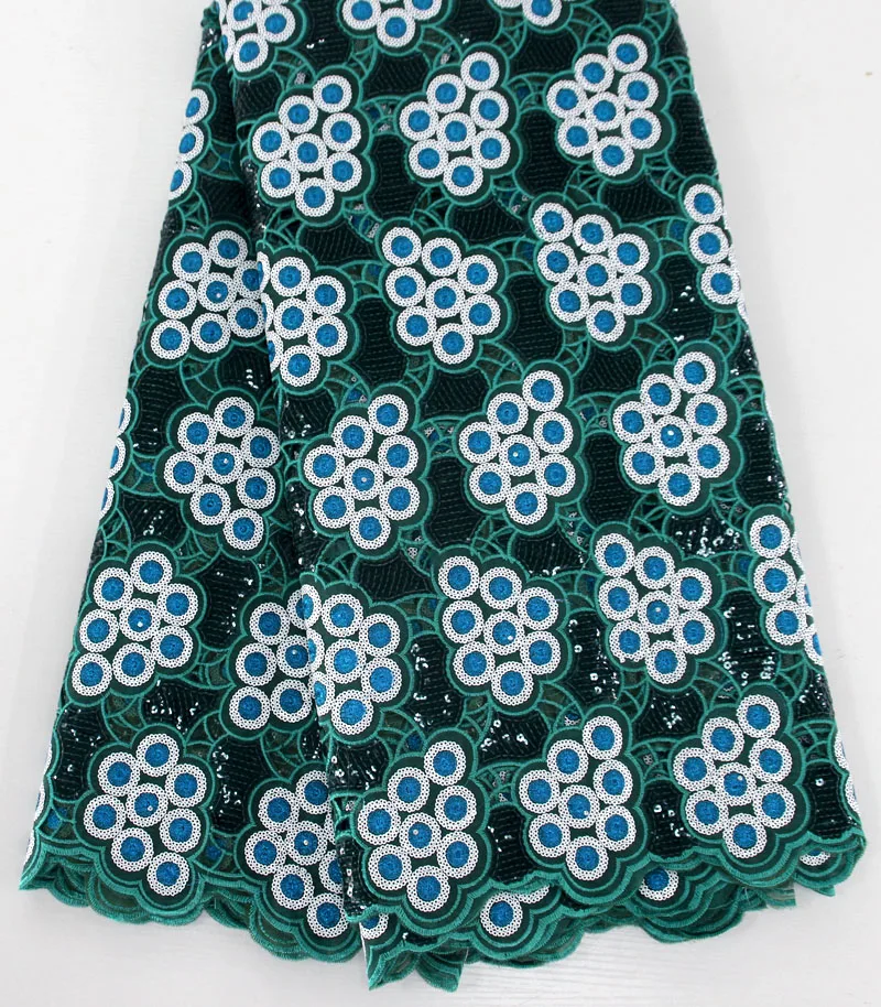 White Full Sequins Handcut Nigeria Dress Organza Fabric