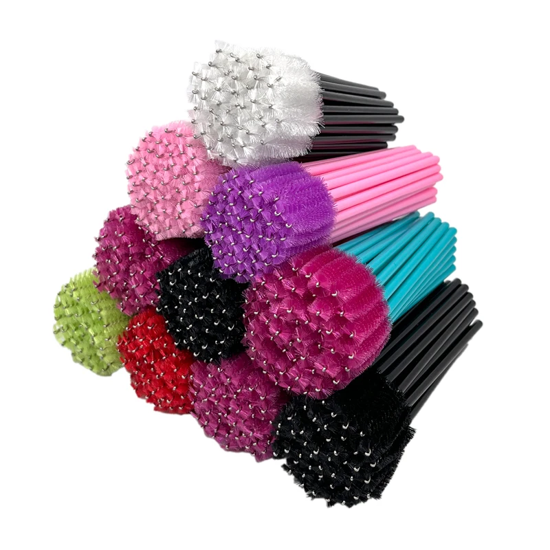 Cleaning Handle Colorful Bendable Cosmetic Makeup Brush Wand Applicator Mascara Lash Eye Disposable Spoolie Eyelash Extension