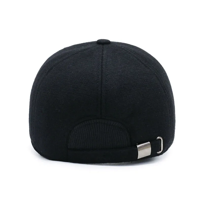 Winter Outdoor Hat Men Winter Thicken Ear Protection Trucker Cap Velvet Letter Embroidery Baseball Fitted Hats