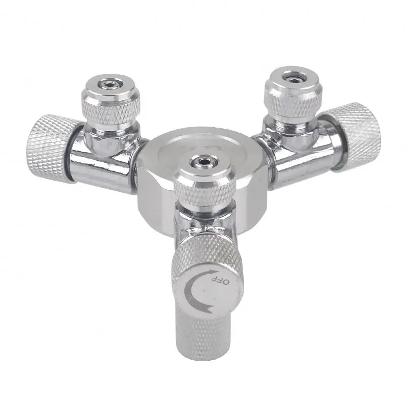 Аквариум для рыбок zrdr алюминиевого сплава многоходовой CO2 разветвитель игольчатый клапан оборудование W02-03 co2 разветвитель CO2 бак