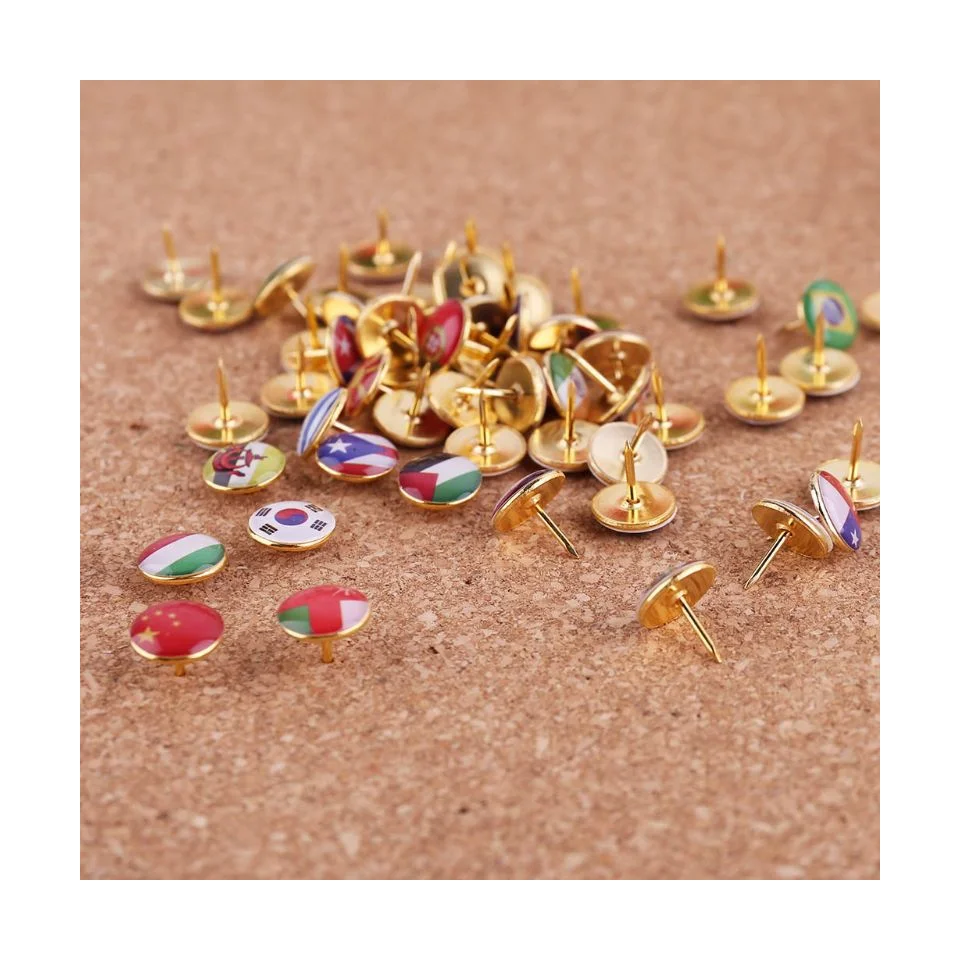 Заводская распродажа креативные яркие значки с национальными флагами карты мира эмалированные булавки для офиса и