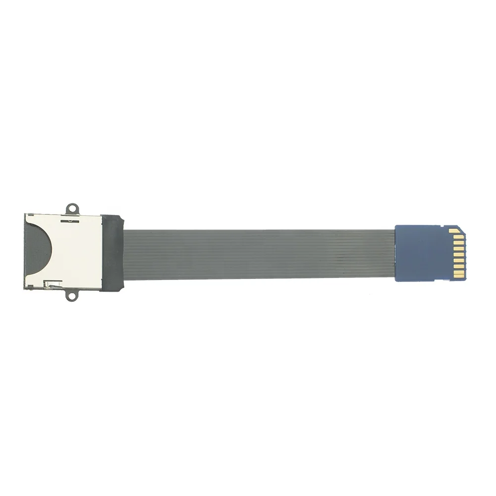 15cm length FFC SD SDHC Card Reader Extension Cable with screw holes for mounting, SD Adapter for GPS Navigation