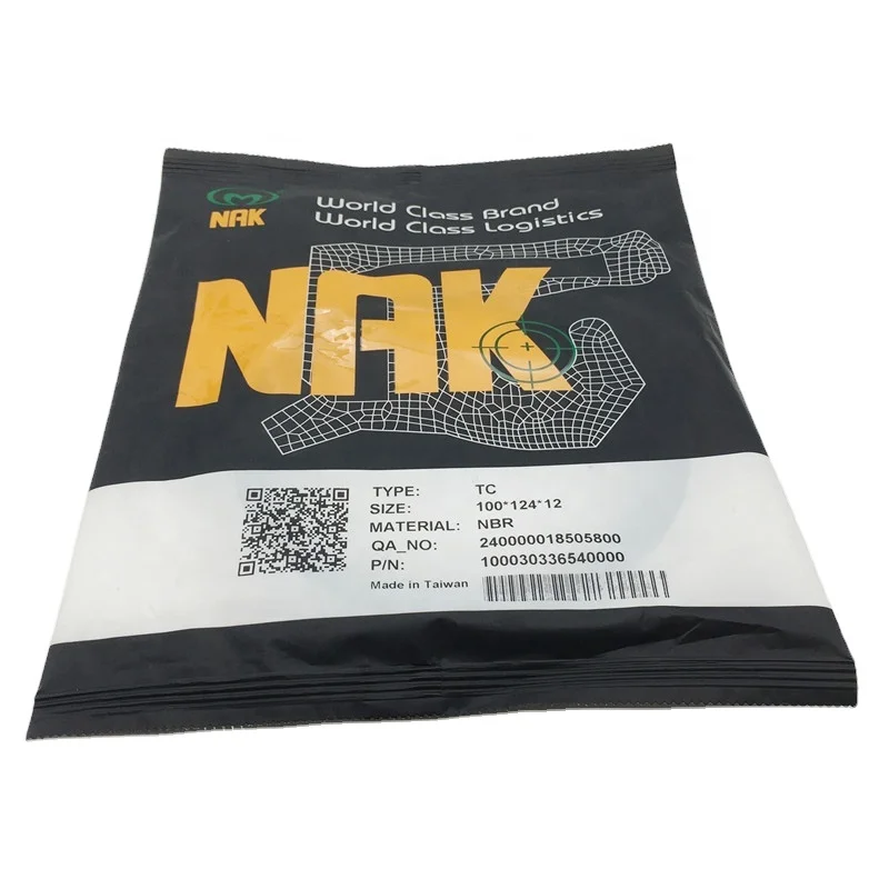 NAK TC Oil Seal 100*124*12mm Oil  Resistant Skeleton Oil Seal  for Construction Machinery Diesel Excavator