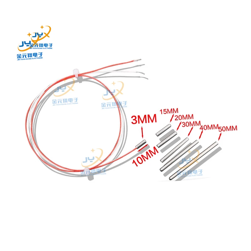 3 wire Tube 3*30mm class B PT100 Temperature Sensor