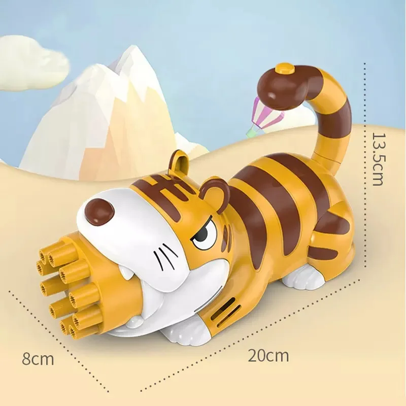 Pistola De Burbujas Electric Automatic Water Bubble Machine Gun Toy Children Tiger Soap Bubble Guns Toys For Kid