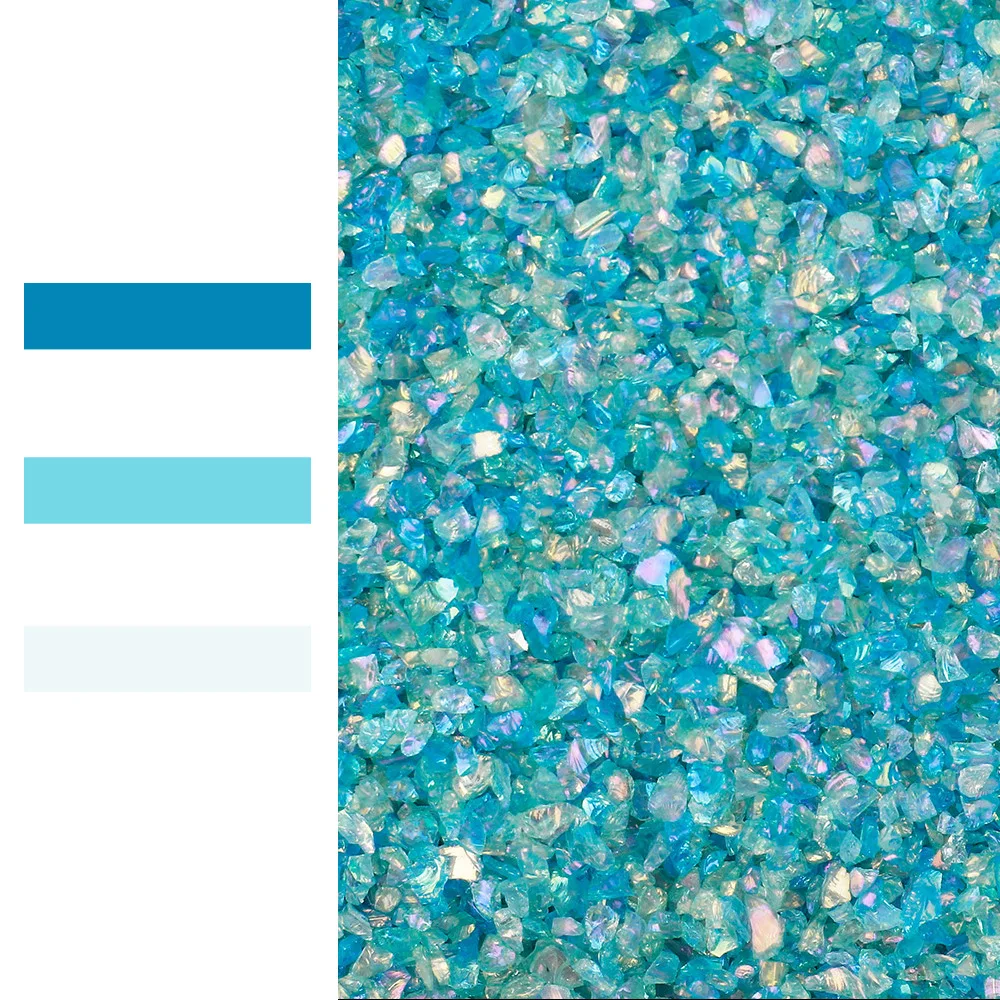 Wholesale Many Colors Crushed Glass Glitter Irregular Chips Sprinkles Metallic Chunky Glitter Stones for Resin Art Nail Crafts