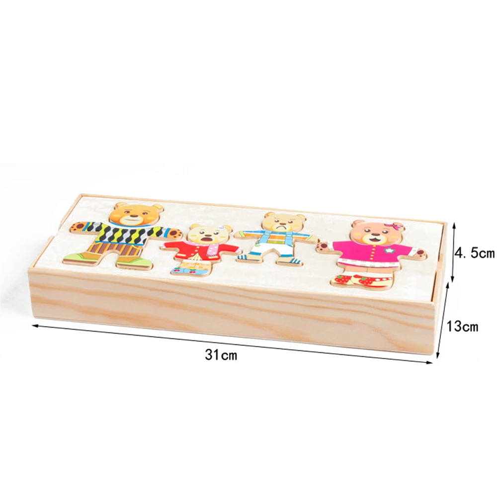 Educational Puzzle With Peg Toys for Kids Wooden Animal Jigsaw Puzzle toy for baby kids