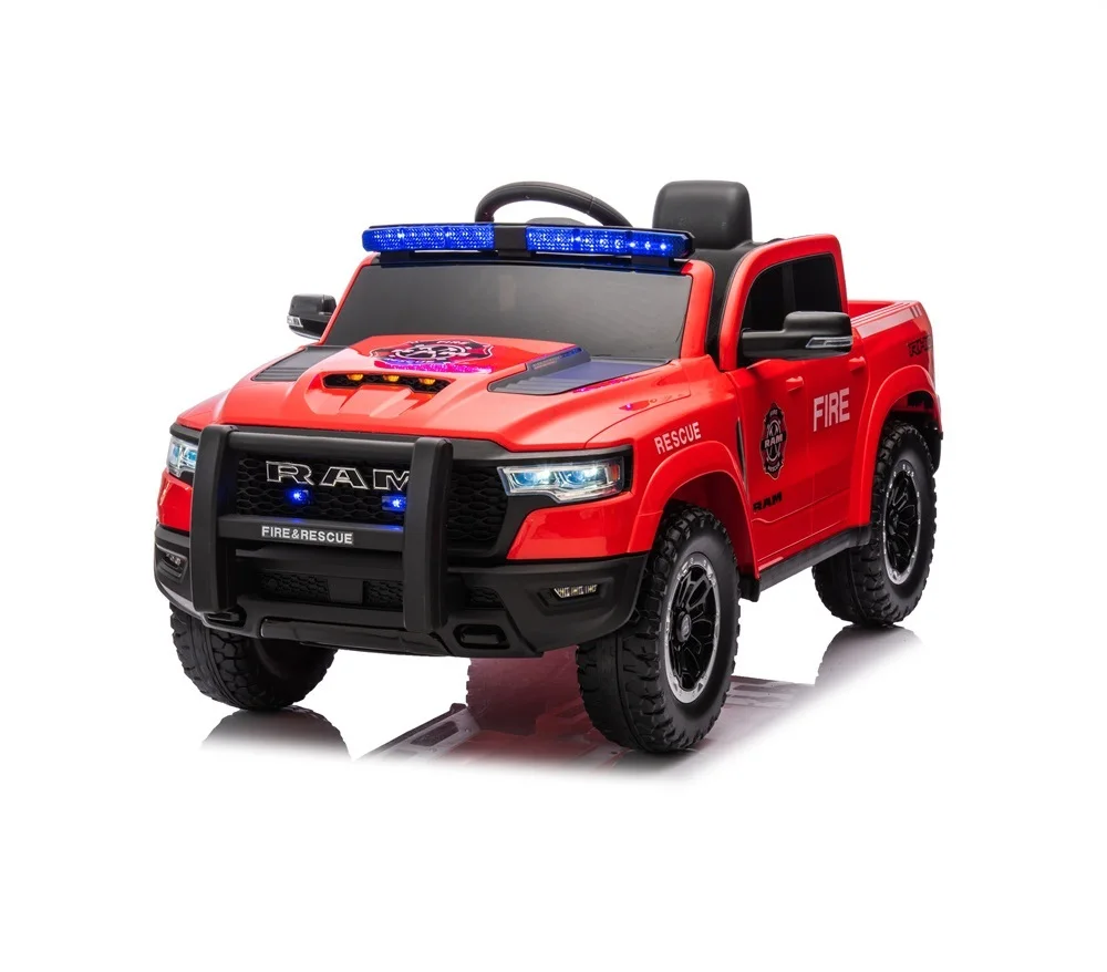 Licensed RAM 1500 RHO Fire Rescue Super Truck 12V Kids Ride On Car Electric Ride on Toy Car Electric Car For Kids to Drive