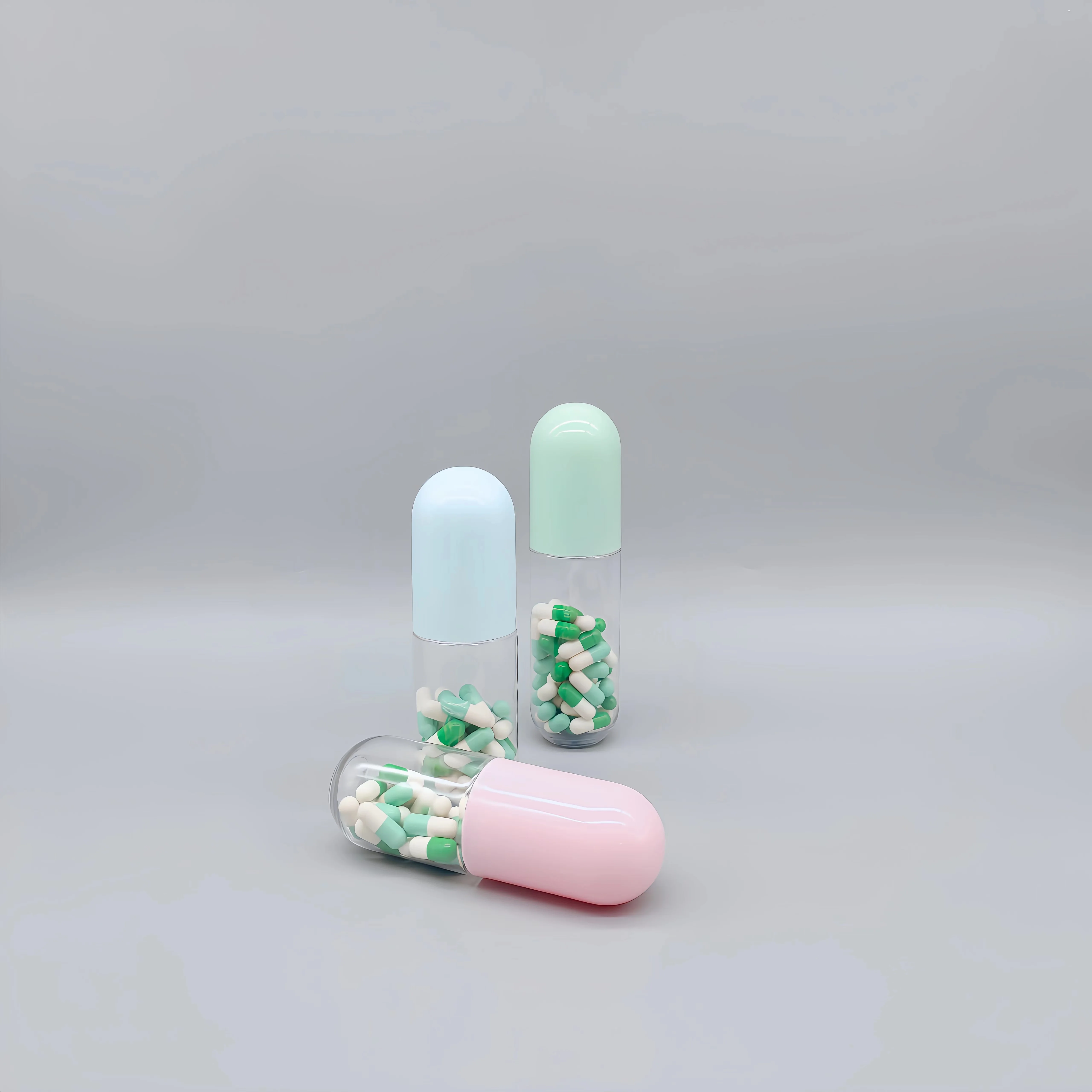 50ml 60ml 80ml color travel sub-bottling creative functional retention beads packaging cans, plastic capsules bottle