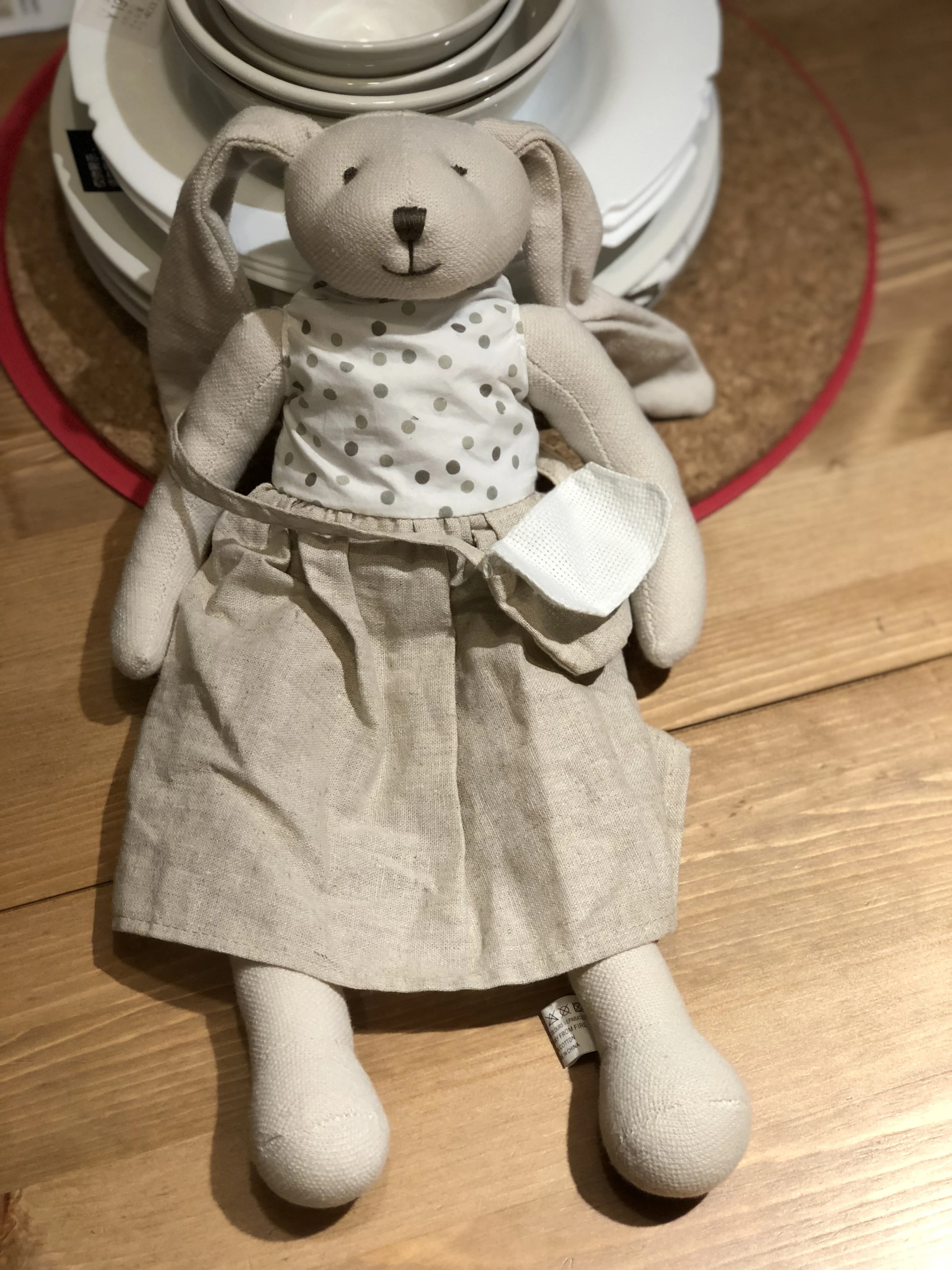 easter baby gift cotton line bunny doll clothes toy plush flower fabric bunny doll