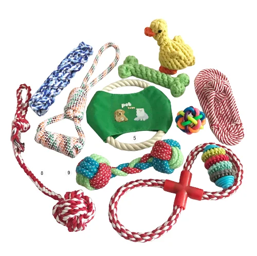  durable interactive cotton tpr bite resistant dog chew rope toys