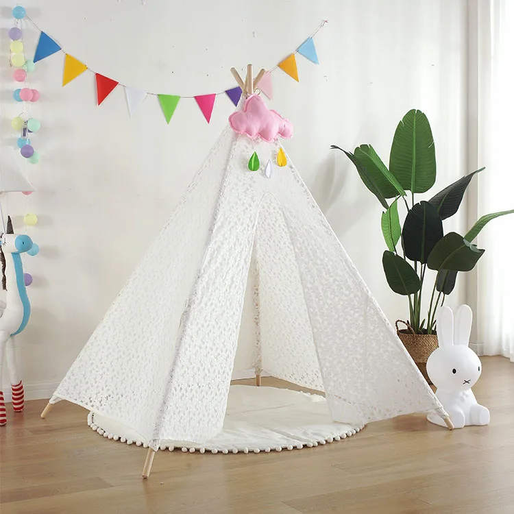 Big Discount Kids Play White Tent House Indian Teepee Play Tent For Children