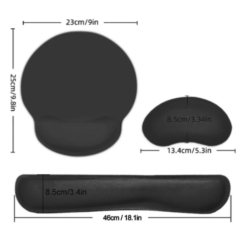 PC Gamer Office Gaming Keyboard Wrist Rest Pad Wrist Rest Mouse Pad Memory Foam Superfine Fibre Durable Comfortable Mousepad