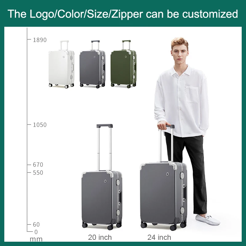 Mixi aluminum PC suitcases trolley luggage lightweight carry on case suitcase travel luggage set for outdoors