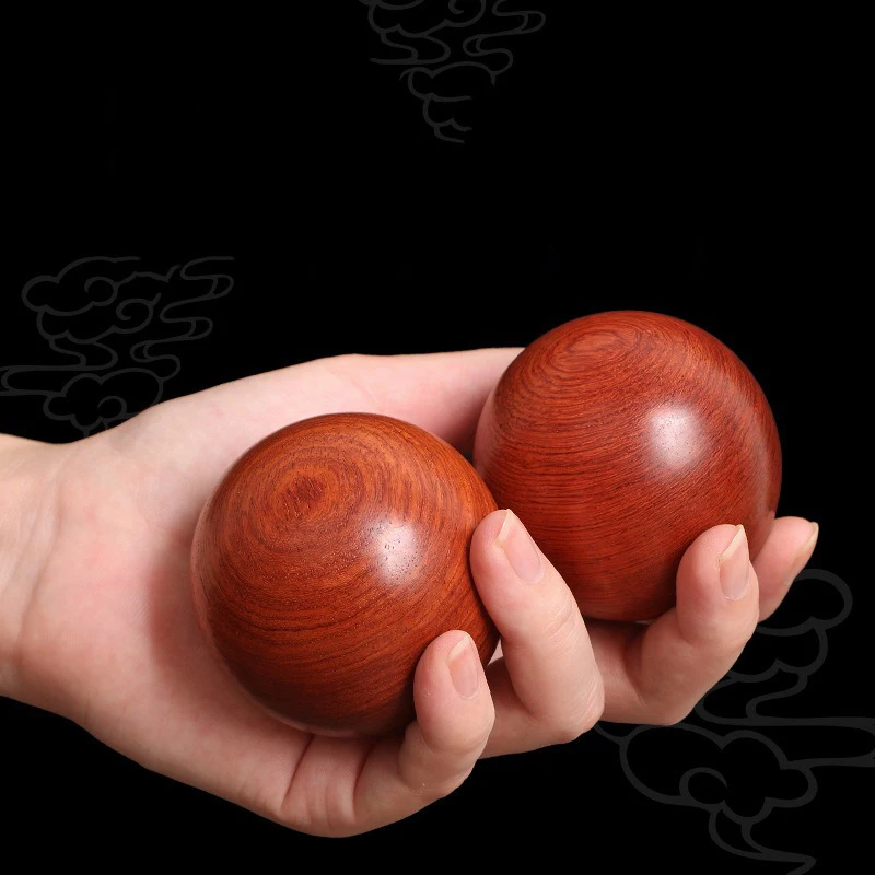 Real Wood Handball Rosewood Massage Ball Wooden Fitness Hand Heart Health Old People Play Stimulating Acupuncture