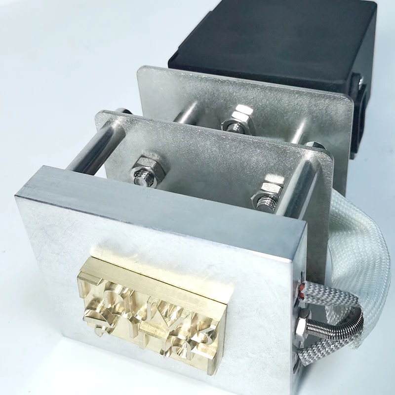 Customized Text Logo Hot Stamping Machine Handheld Iron Logo Stamped Coconut Leather Heat Seal Stamp