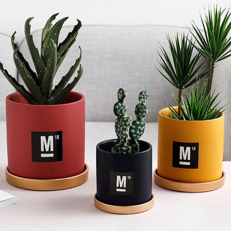 
Colorful Ceramic Mini Flower Seedling Nursery Pot Garden Plant Pot Home Decoration 