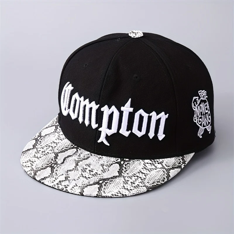 JX Unisex Flat Brim Hip-hop Baseball Cap, Letter Embroidery Baseball Hat, Outdoor Peaked Hat For Daily Life