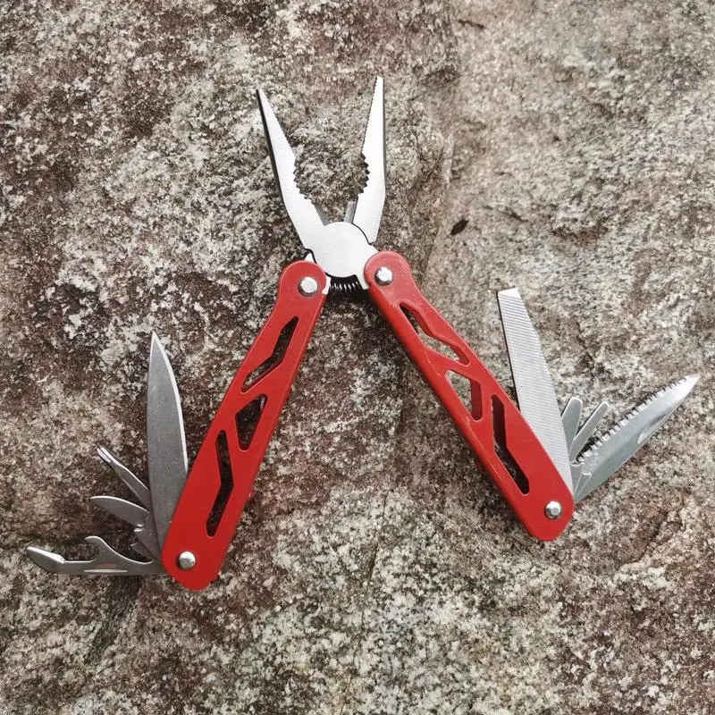 Customize Pliers Multi tool Outdoor Survival Tools With Knife Saw Bottle Opener Wire Stripper Mini Folding Pliers