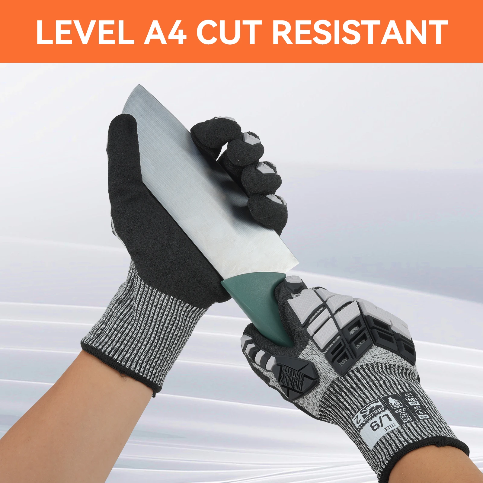 China Supplier TPR Anti-Impact Gloves with Cut-Resistant Knuckles Protective Mechanical Work Gloves