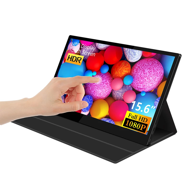 Multitasking portable monitor touch screen 15.6 inch FULL VIEW HDR10 IPS Type C FHD double gaming screen for laptop
