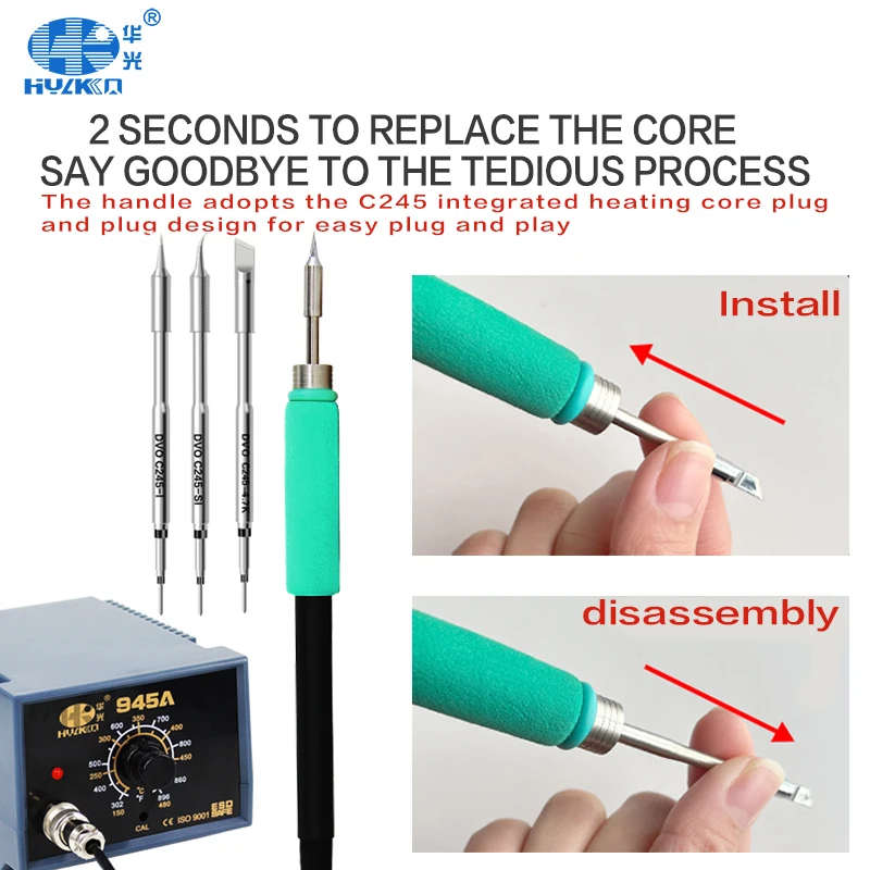 mobile phone maintenance Aojiw 945A 100W constant temperature welding station intelligent precision button Adjustment
