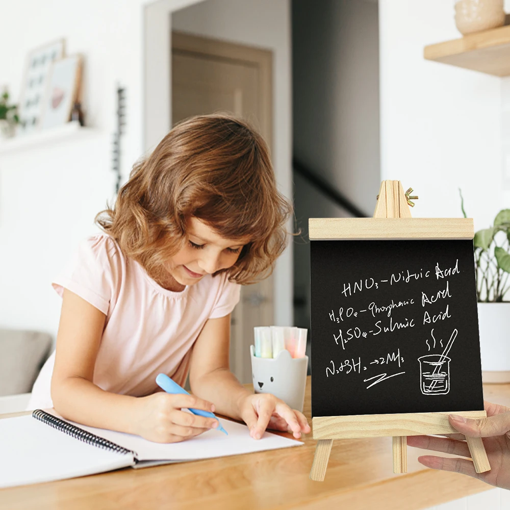 25X48cm Store Sign Board Wooden Black Chalkboard Easel Stand For Kids Drawing Writing Message Board
